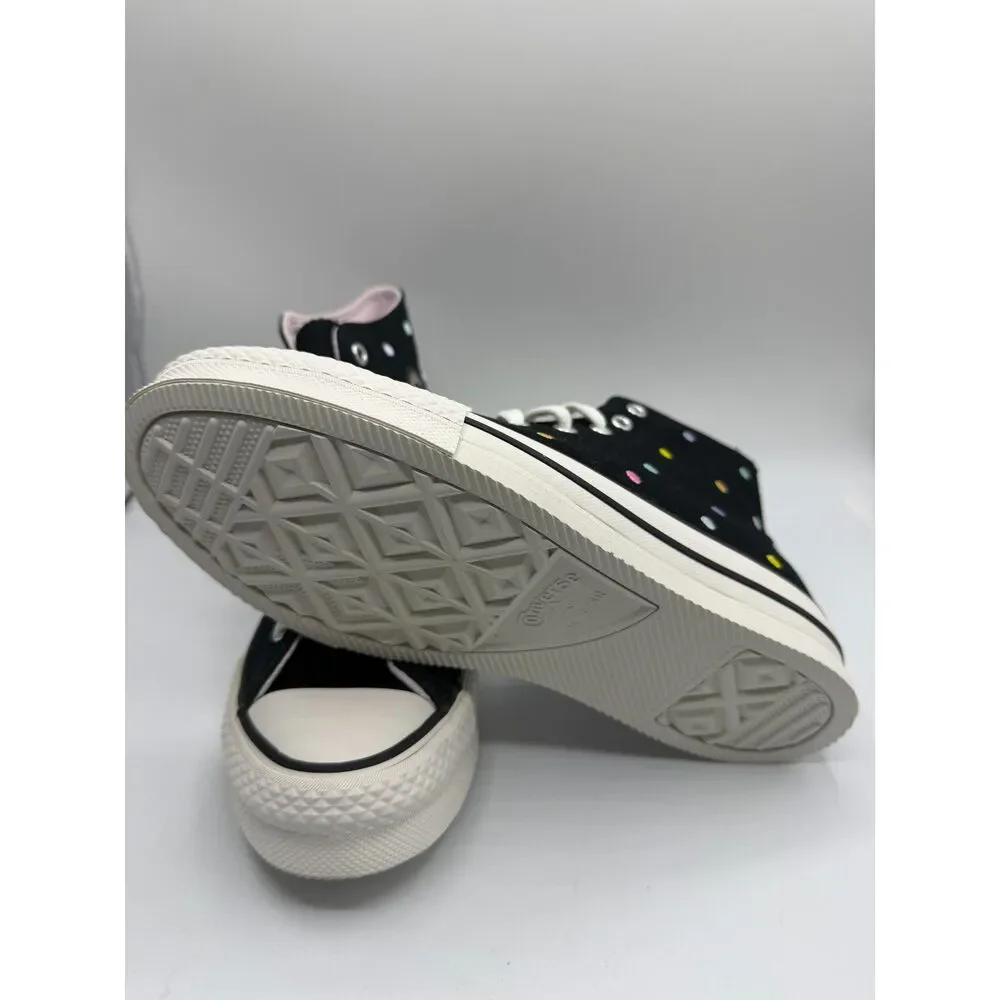 Converse CTAS Eva Lift (Big Kid) Platform, Black/Vintage White/Egret, 6 M US